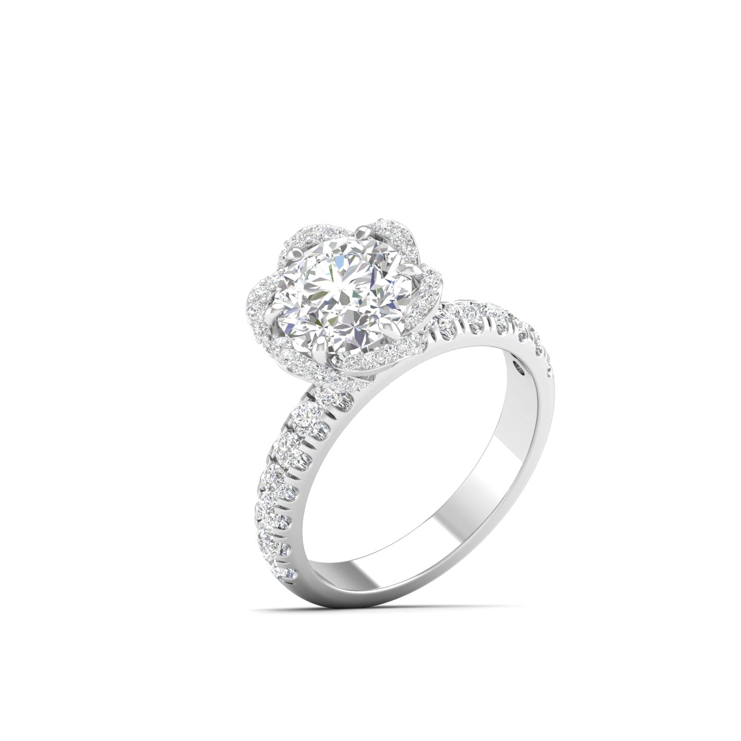 Diamond Halo Engagement Ring