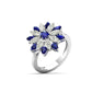 Floral Sapphire and Diamond Ring