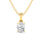 Diamond Pendant Necklace with Oval Center Stone