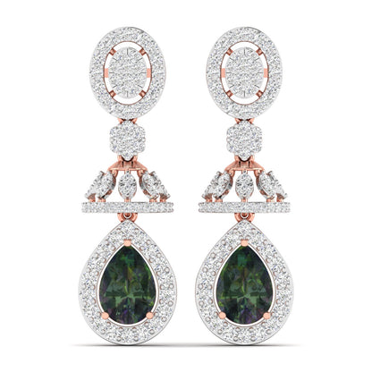 Emerald and Diamond Chandelier Earrings