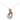 Teardrop Shaped Diamond Pendant Necklace in Rose Gold