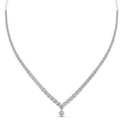 Round Cut Studded Diamonds Necklace