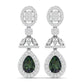 Emerald and Diamond Chandelier Earrings