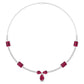 Round Cut Diamond & Gemstone Necklace