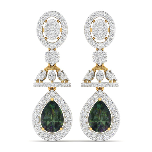 Emerald and Diamond Chandelier Earrings