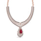 Lab Grown Diamonds & Gem Stone Royal Design Necklace