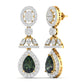 Emerald and Diamond Chandelier Earrings