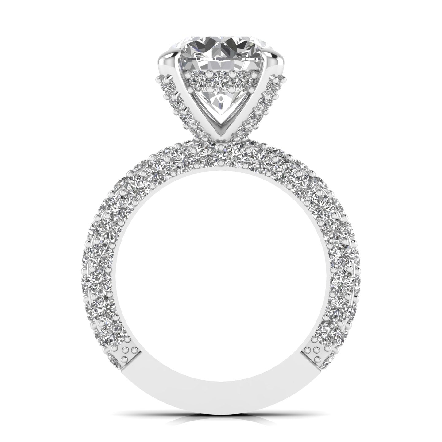 3.5 Carat Solitaire Diamond Channel Setting Ring