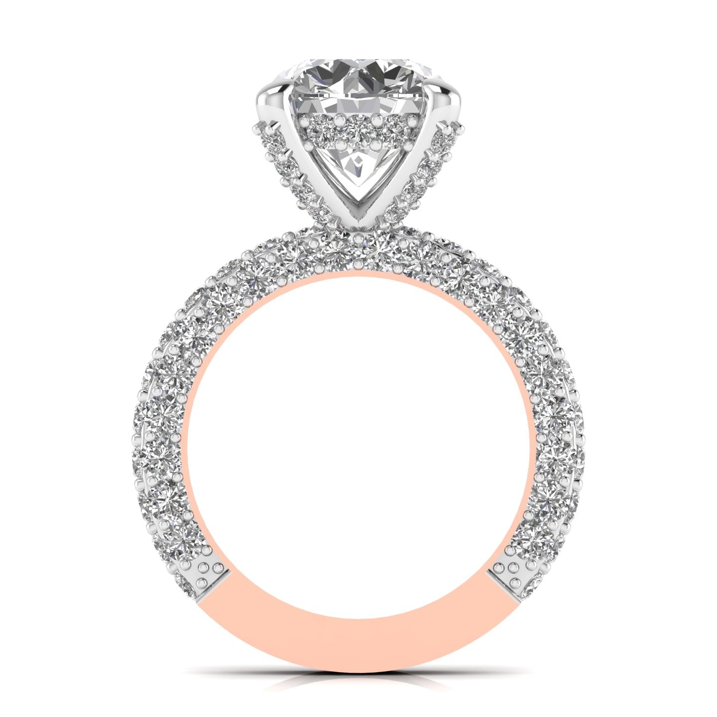 3.5 Carat Solitaire Diamond Channel Setting Ring