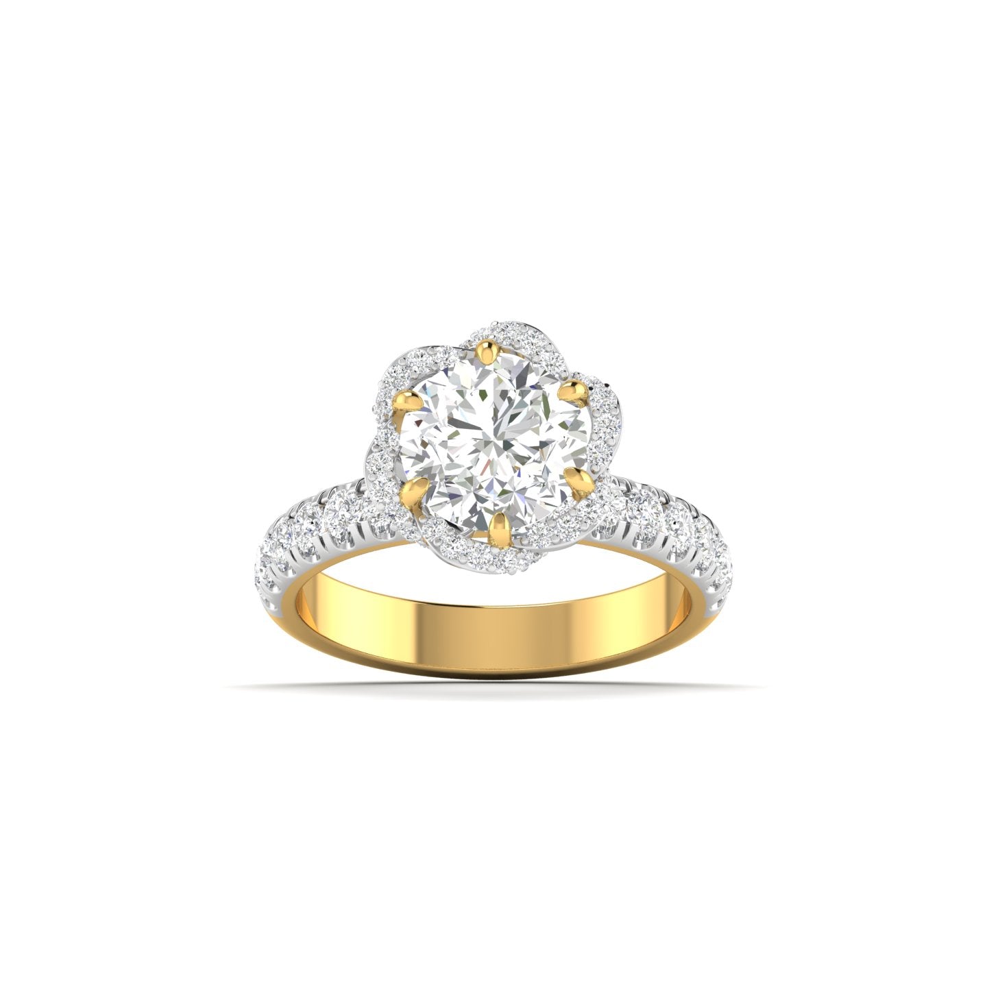 Diamond Halo Engagement Ring