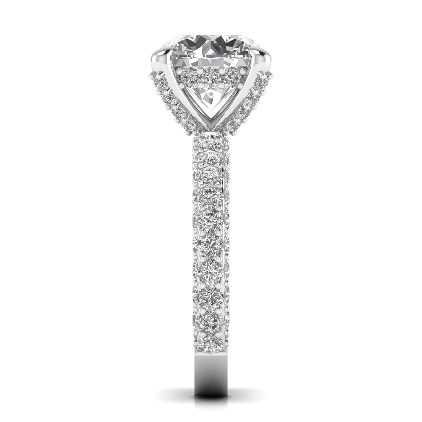 3.5 Carat Solitaire Diamond Channel Setting Ring