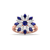 Floral Sapphire and Diamond Ring