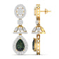 Emerald and Diamond Chandelier Earrings