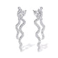 Wavy Diamond Drop Earrings