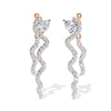 Wavy Diamond Drop Earrings