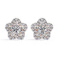 Sparkling Diamond Flower Earrings