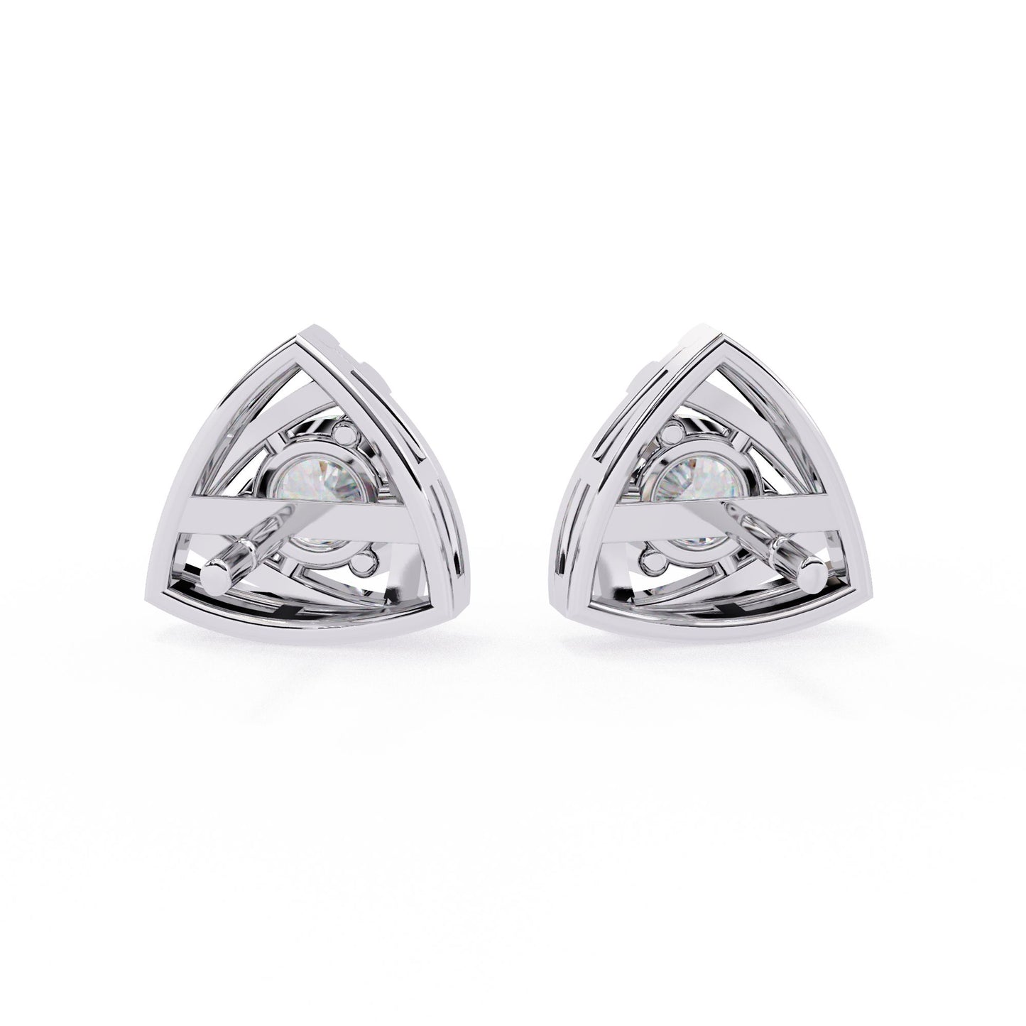 Diamond Accent Triangle Earrings