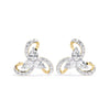 Teardrop and Round Diamond Earrings