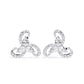 Teardrop and Round Diamond Earrings