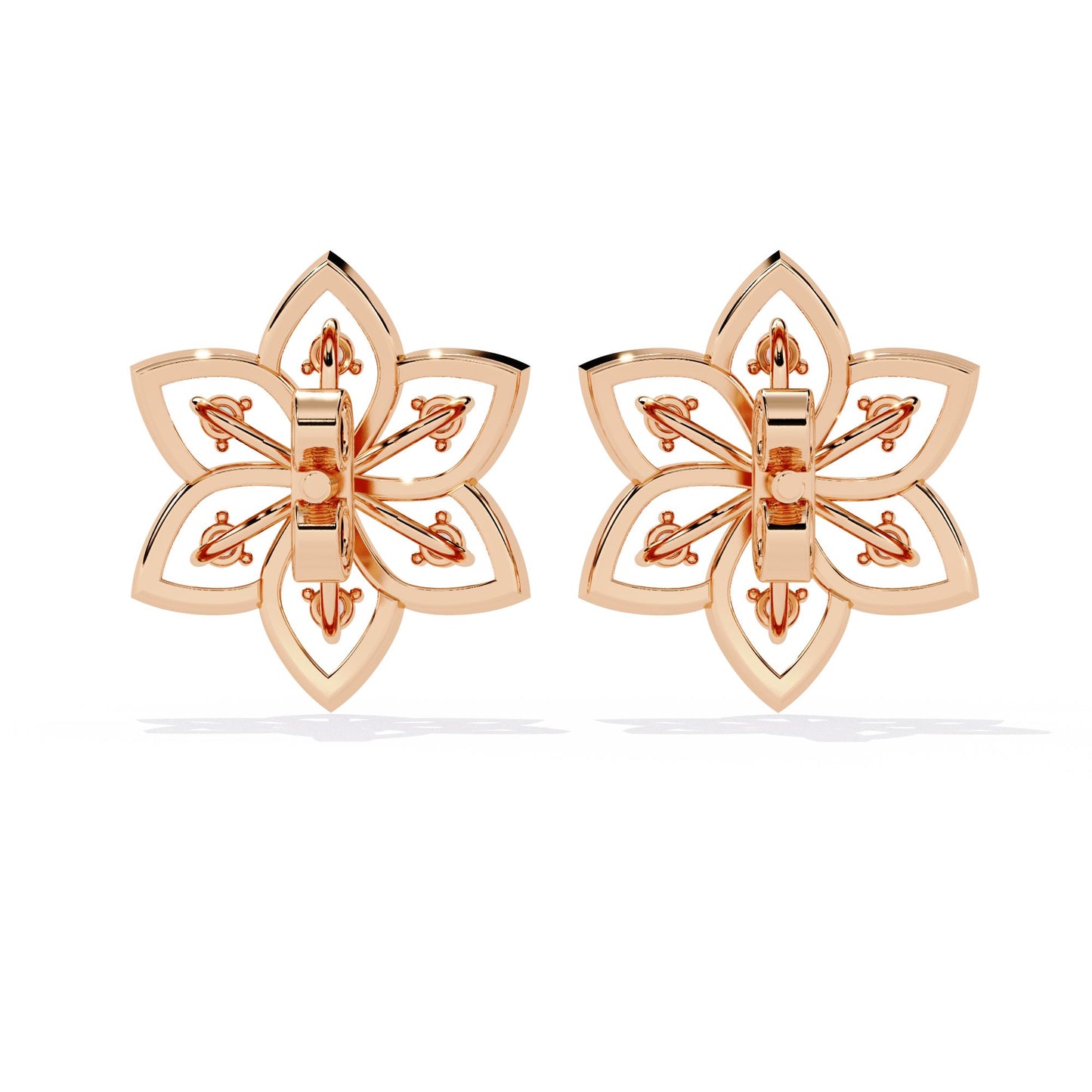 Pretty  Flower Studs with Diamond Sparkle