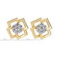 Square Earrings with Circle Center