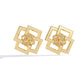 Square Earrings with Circle Center