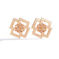 Square Earrings with Circle Center