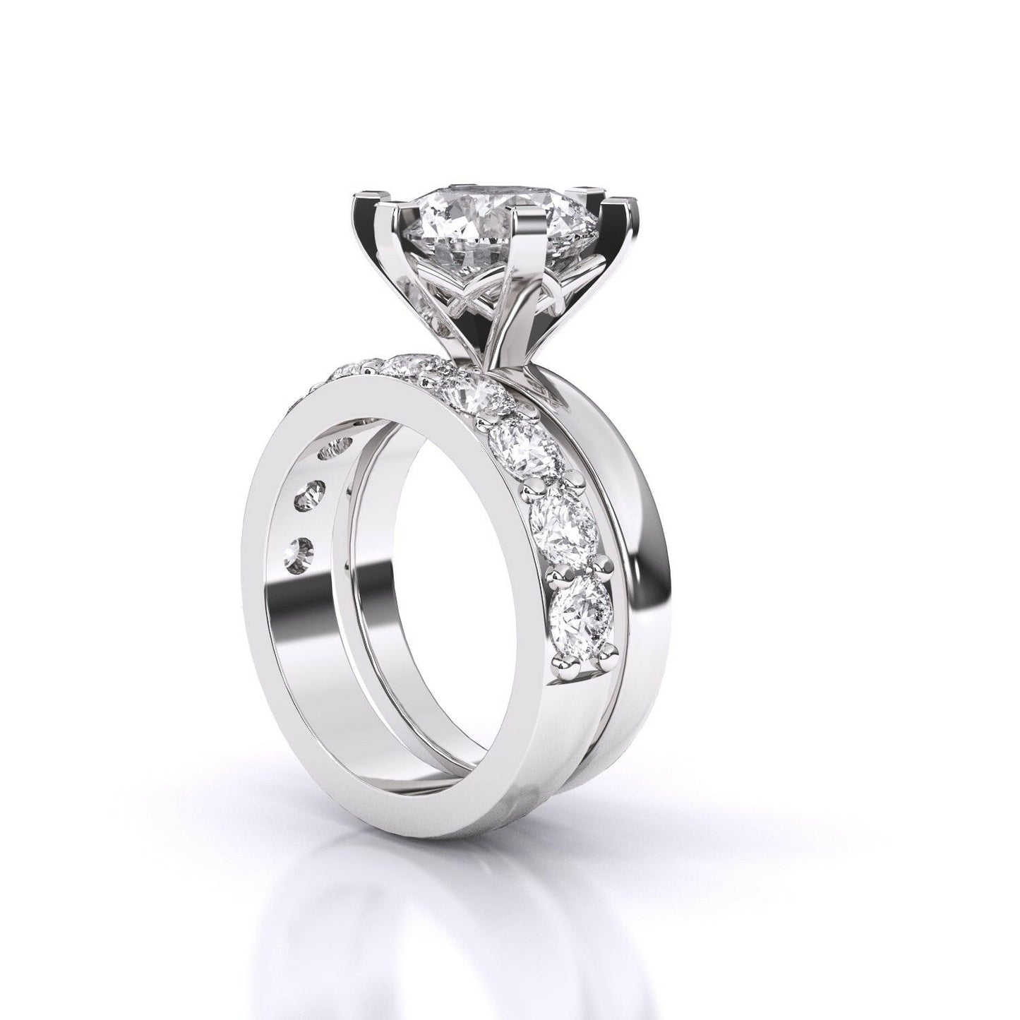 2 Carat Solitaire Entwined Diamond Ring