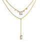 Necklace with Princess and Baguette Diamond Accents