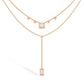 Necklace with Princess and Baguette Diamond Accents