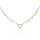 Modern Triangle Diamond Necklace