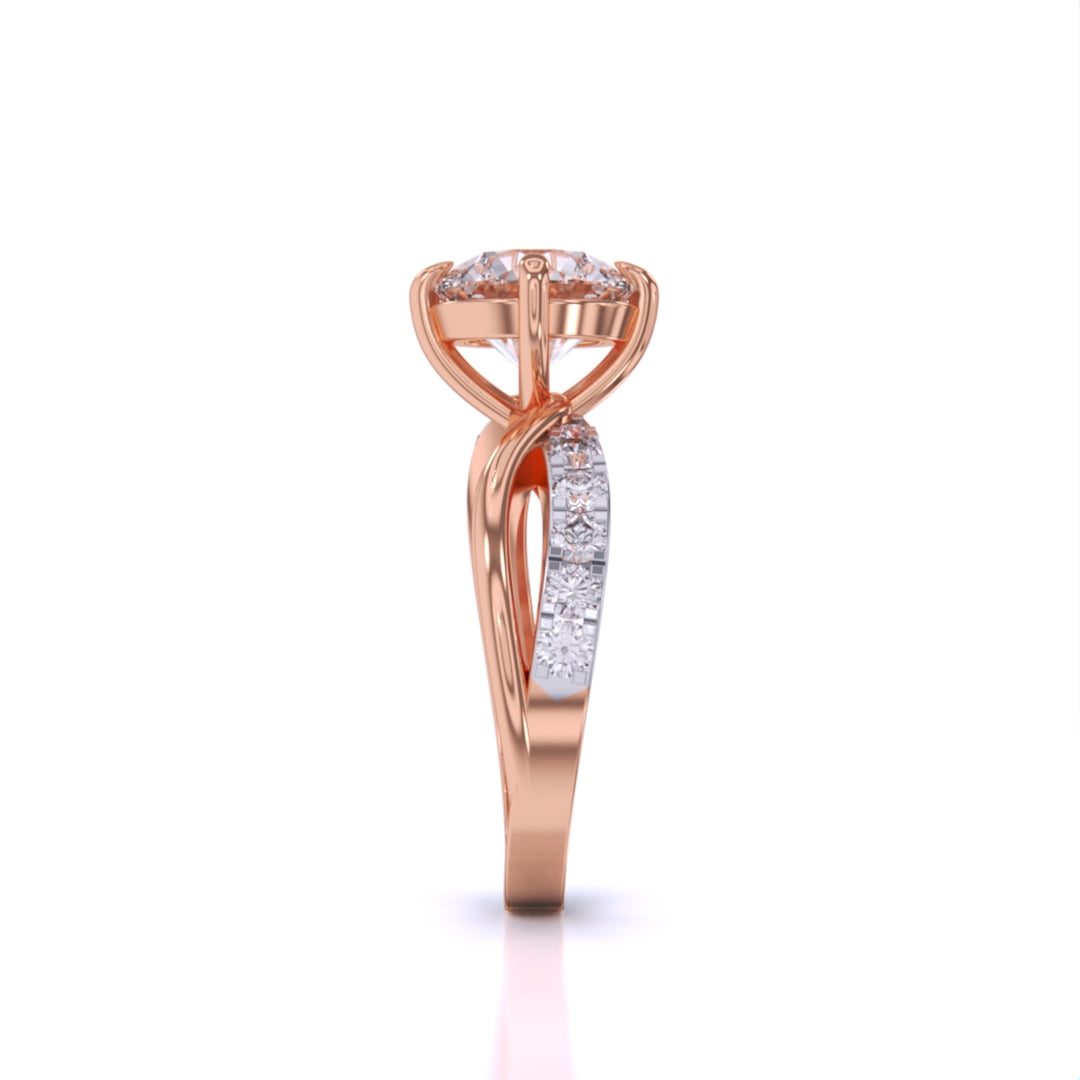 2 Carat Round Cut Diamond Centre Solitaire Ring