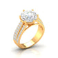 3 Carat Centre Solitaire Diamond Three Layers Ring