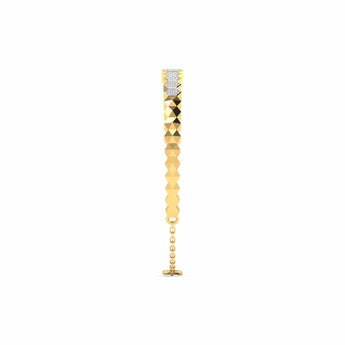 Ivana Jewels Bracelets 0.44 Carat Diamond Gold Hexagon Bangle
