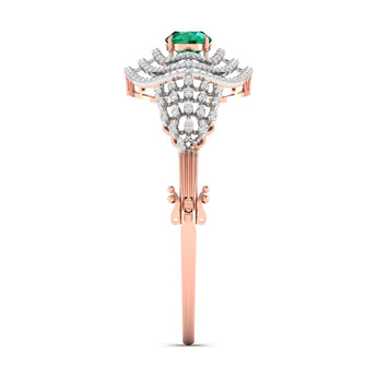Ivana Jewels Bracelets 5.8ct Halo Emerald Diamond Bangle