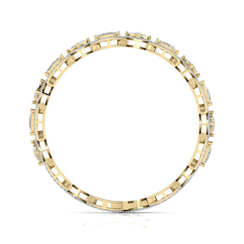 Ivana Jewels Bracelets 7.2 Carat Trillion Shape Diamonds & Round Cut Side Diamonds Bracelet