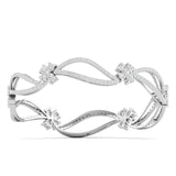 Ivana Jewels Bracelets Diamond  Floral Bangle