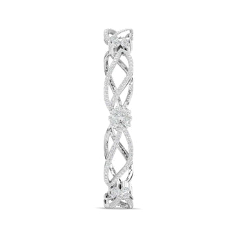 Ivana Jewels Bracelets Diamond  Floral Bangle