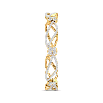 Ivana Jewels Bracelets Diamond  Floral Bangle