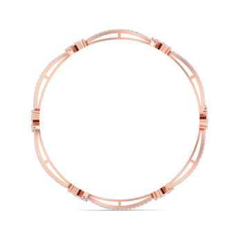 Ivana Jewels Bracelets Diamond  Floral Bangle