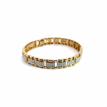 Ivana Jewels Bracelets Edgy Round Cut Diamonds Bracelet