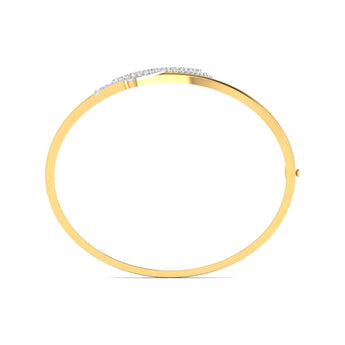 Ivana Jewels Bracelets Leaf Whisper Gold Diamond Bangle