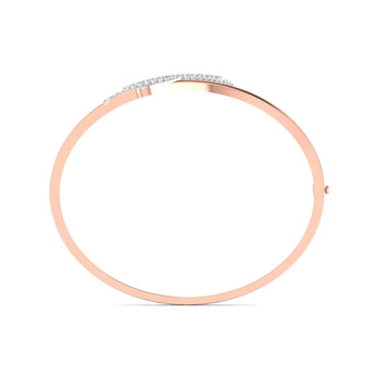 Ivana Jewels Bracelets Leaf Whisper Gold Diamond Bangle