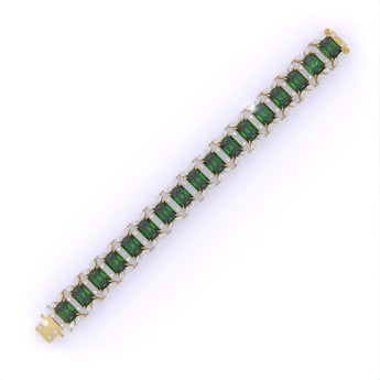Ivana Jewels Bracelets Radiant Cut Green EMERALD Fancy Bracelet