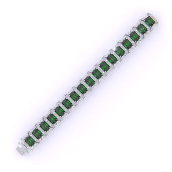 Ivana Jewels Bracelets Radiant Cut Green EMERALD Fancy Bracelet