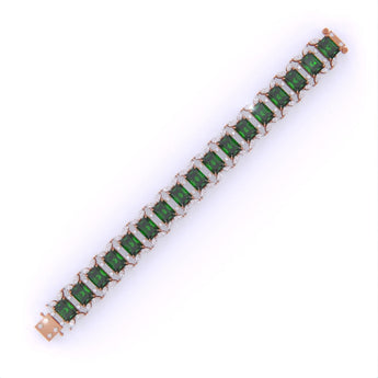 Ivana Jewels Bracelets Radiant Cut Green EMERALD Fancy Bracelet