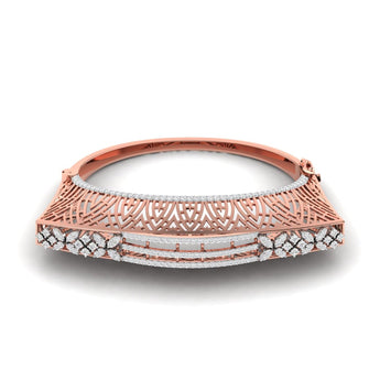 Ivana Jewels Bracelets Rose Gold / 14KT 3.00ct  Accent Diamond Bangle