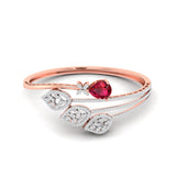 Ivana Jewels Bracelets Rose Gold / 14KT 4.98ct Pear Diamond Accent Bangle