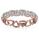 Ivana Jewels Bracelets Rose Gold / 14KT 7.2 Carat Trillion Shape Diamonds & Round Cut Side Diamonds Bracelet