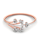 Ivana Jewels Bracelets Rose Gold / 14KT Cluster Diamond Bangle
